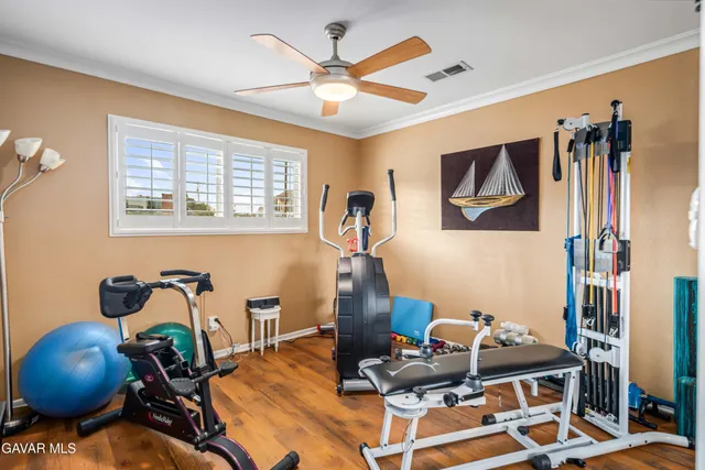 an aerial view of a house with mountain view