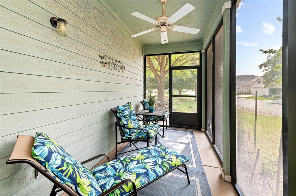 109 Providence Street Georgetown, TX 78633 - Photo 26 of 31 a balcony with furniture and a potted plant