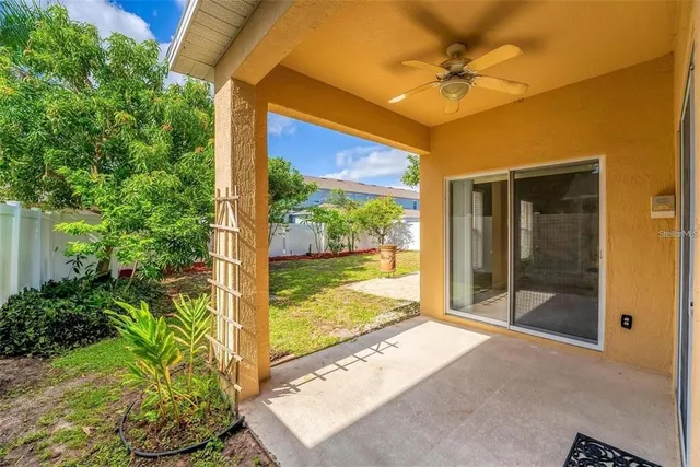a view of a house with a patio
