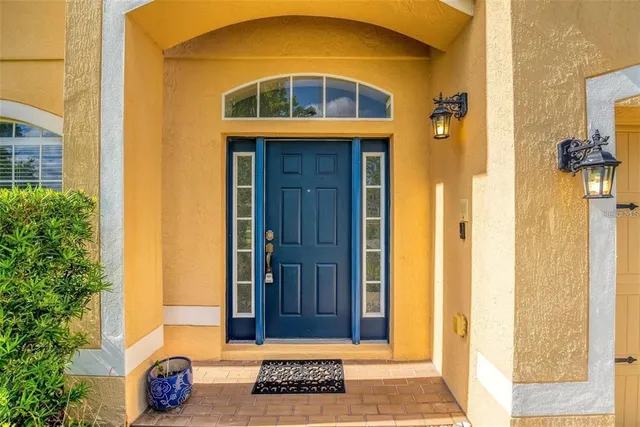 a front view of a house with shower