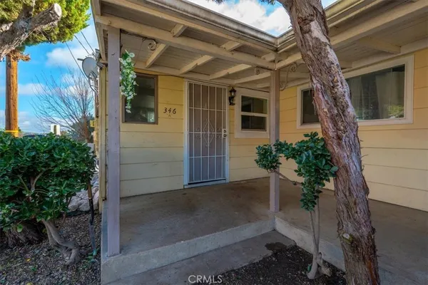 a view of a door of the house