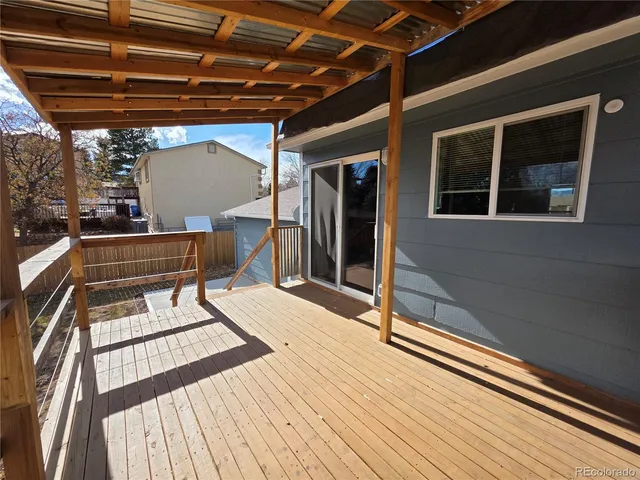 a view of a roof deck