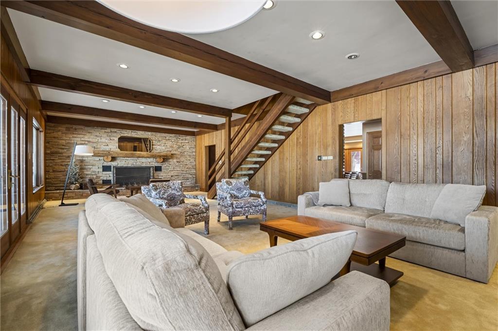 121 Brewer Road Saxonburg, PA 16056 - Photo 11 of 49 a living room with furniture and a large window