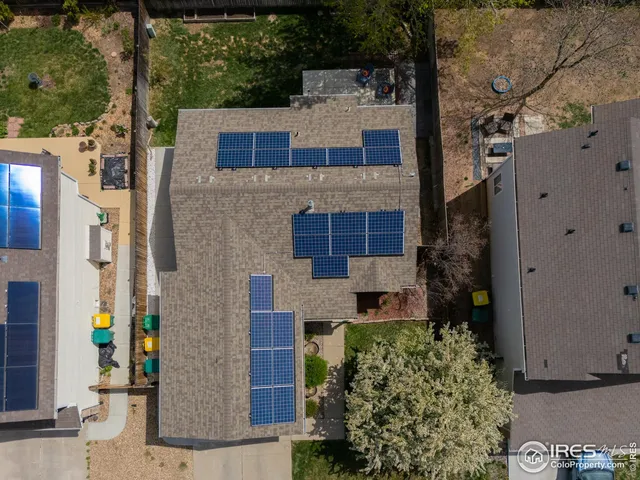a aerial view of a house