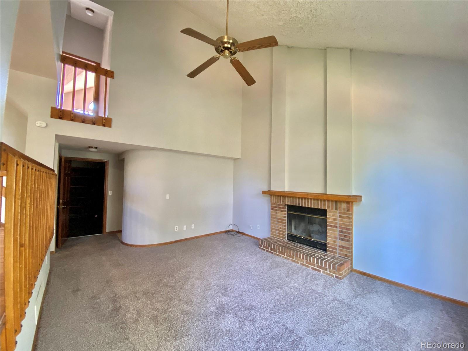 9393 Princeton Street Highlands Ranch, CO 80130 - Photo 7 of 18 an empty room with windows and fireplace