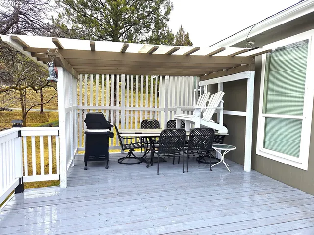 a view of outdoor space with seating area