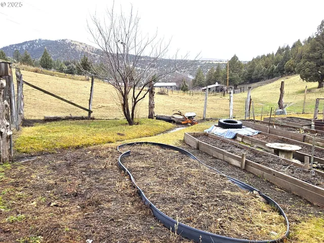a view of a swimming pool with an outdoor space
