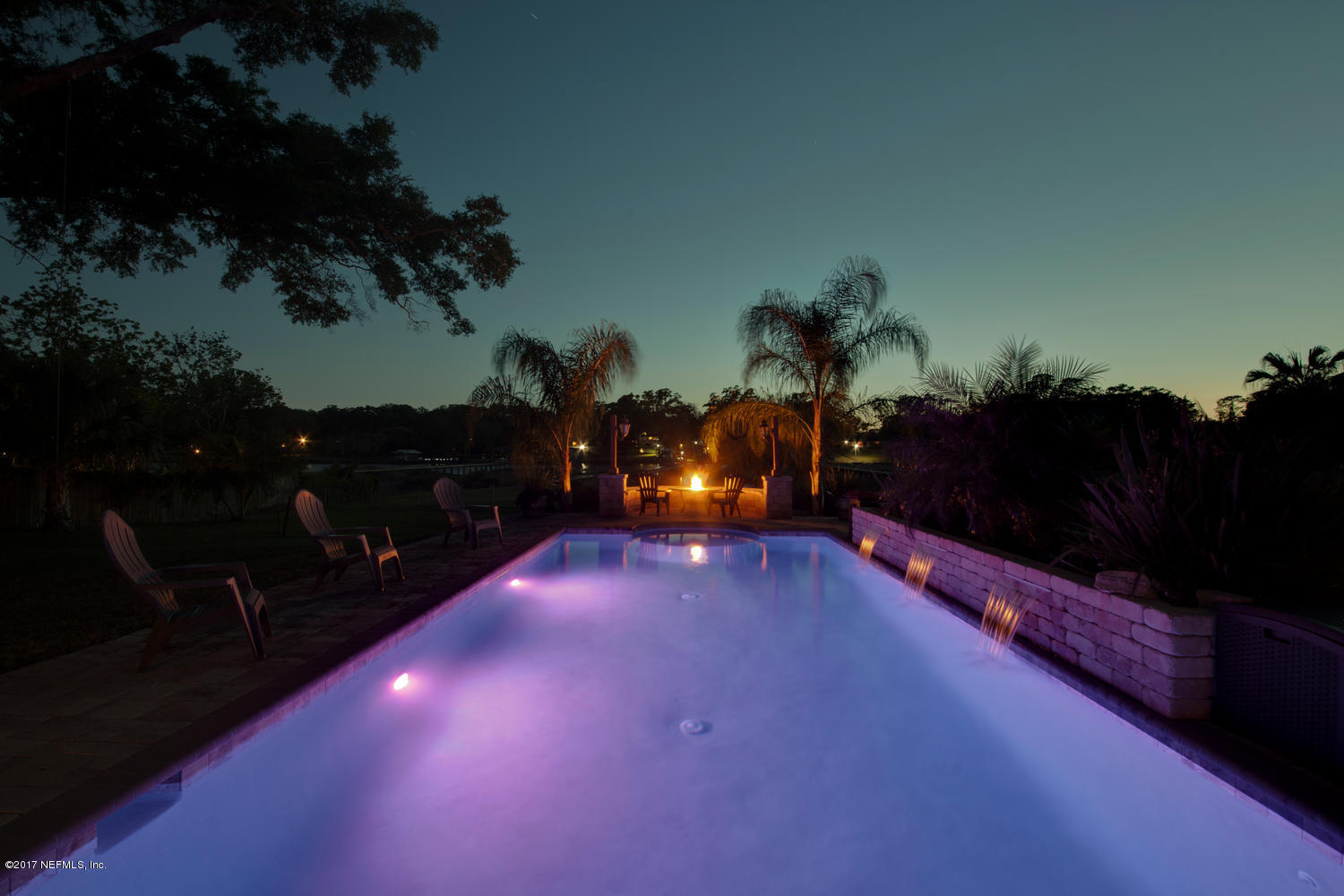 566 Bay Ridge Road Jacksonville, FL 32216 - Photo 37 of 46 pool at night