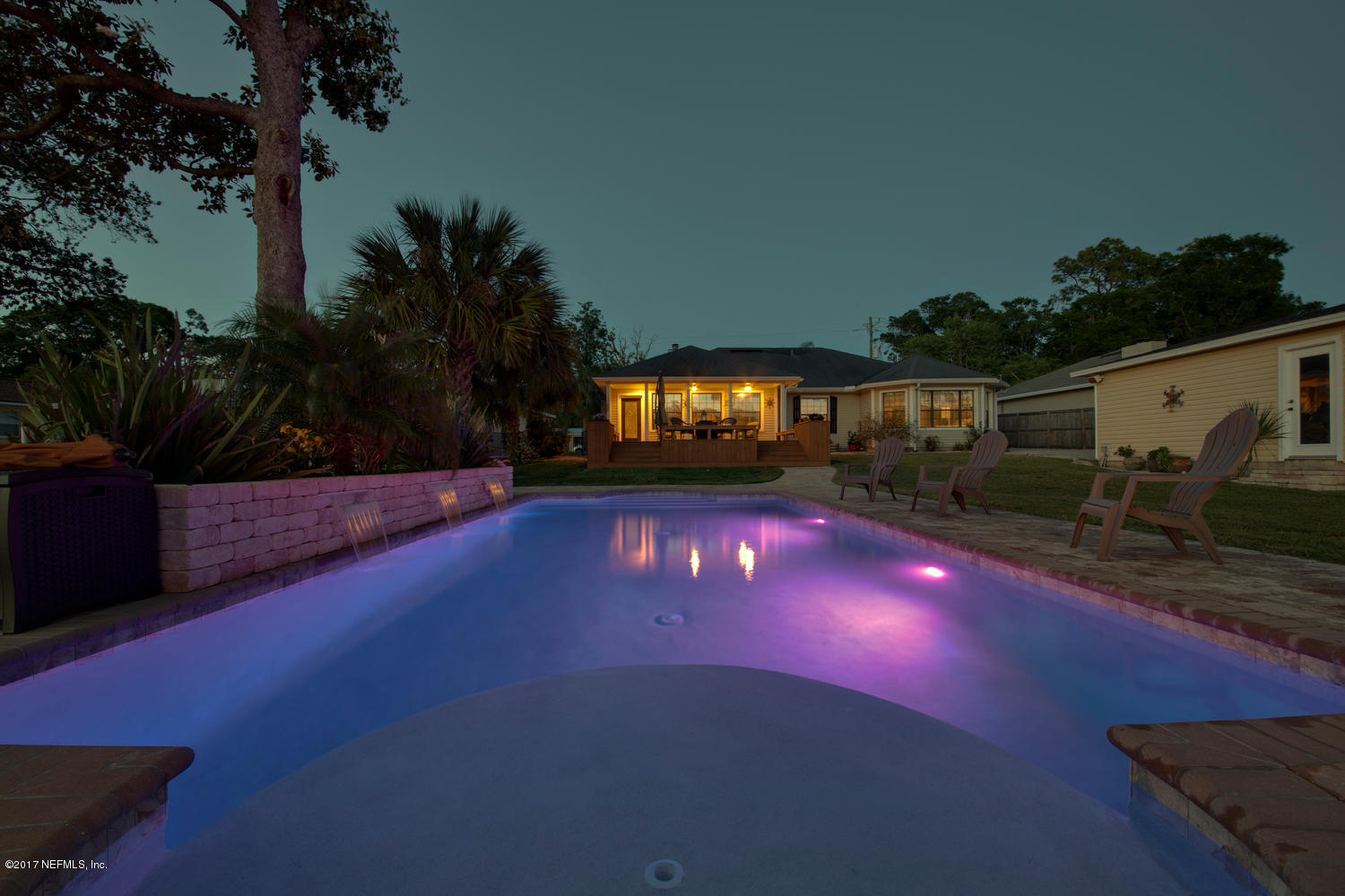 566 Bay Ridge Road Jacksonville, FL 32216 - Photo 39 of 46 pool at night - another view