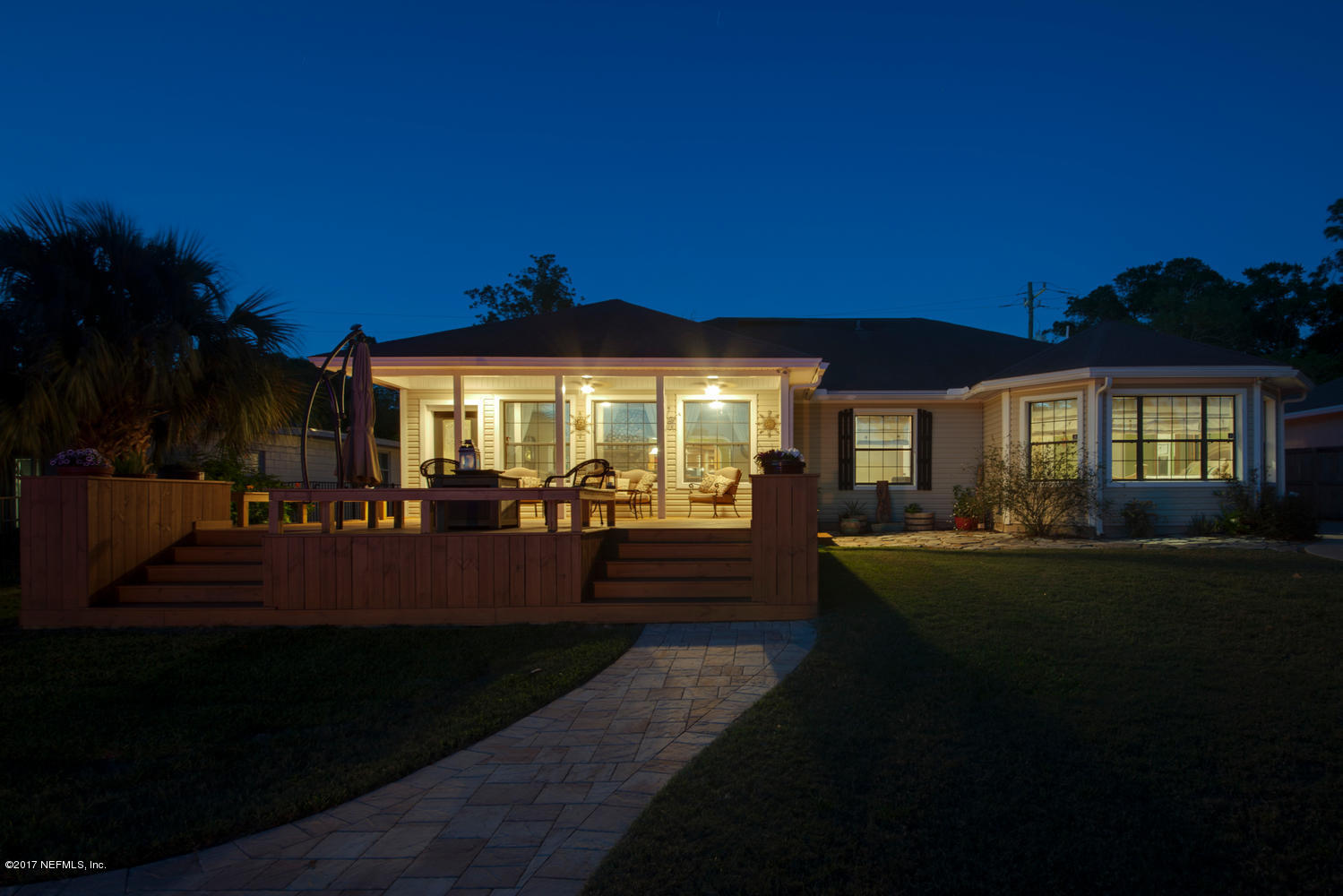 566 Bay Ridge Road Jacksonville, FL 32216 - Photo 43 of 46 backyard at night