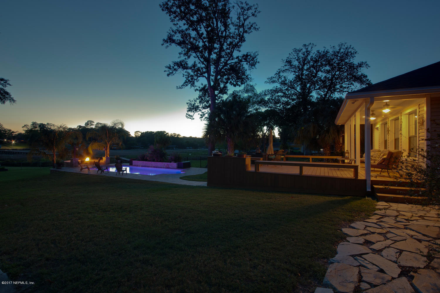 566 Bay Ridge Road Jacksonville, FL 32216 - Photo 44 of 46 backyard at night 2