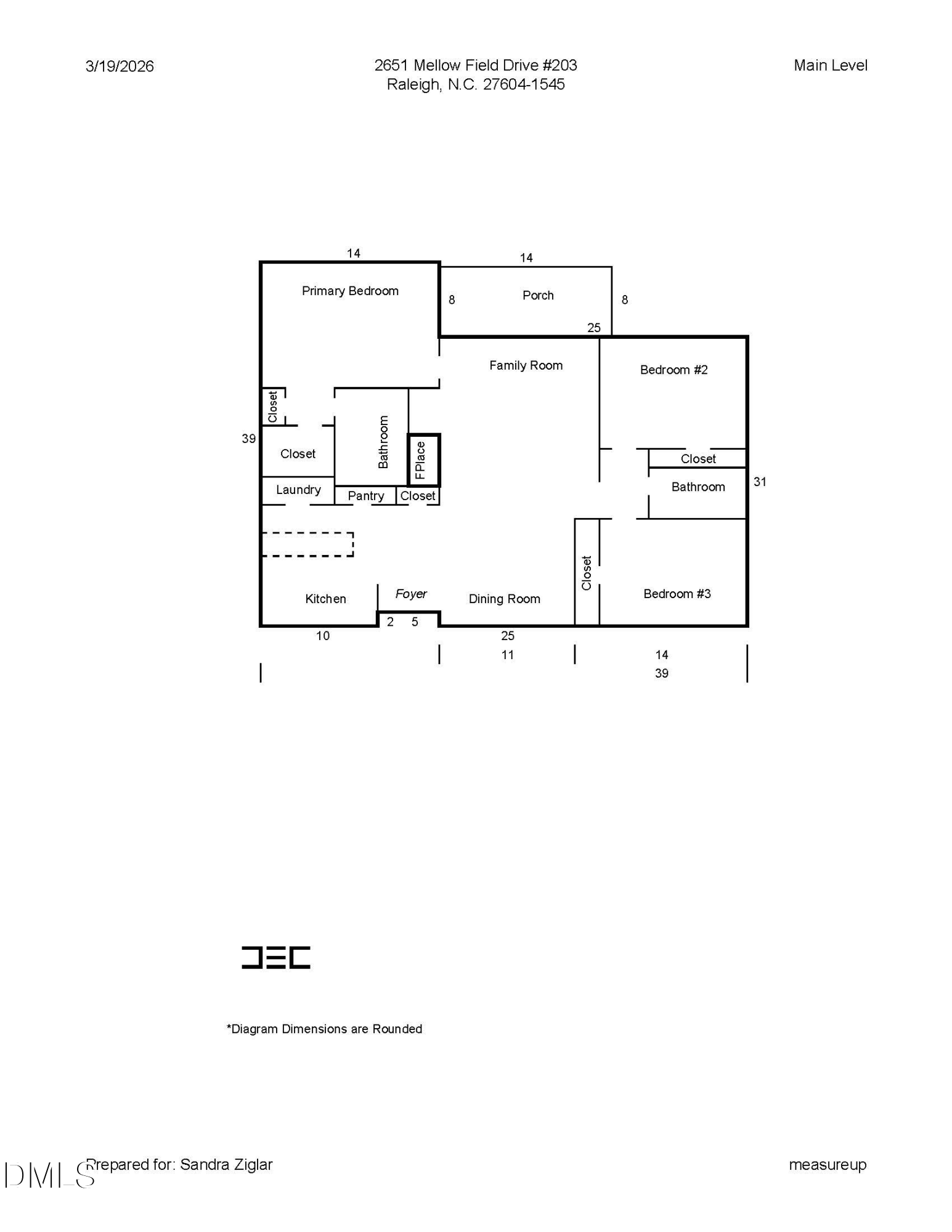 2651 Mellowfield Drive, Unit 203 Raleigh, NC 27604 - Photo 30 of 32 a picture of a room with a white wall and a picture