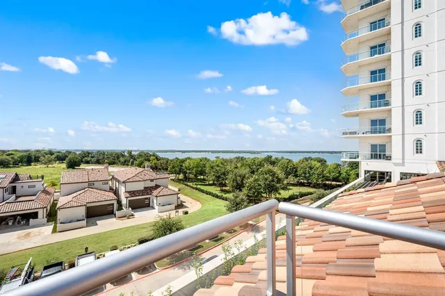 a view of a lake and mountain in back