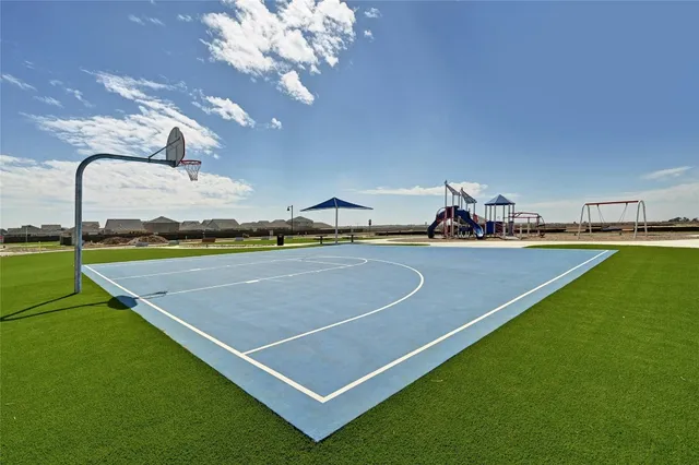 a view of a indoor basketball court
