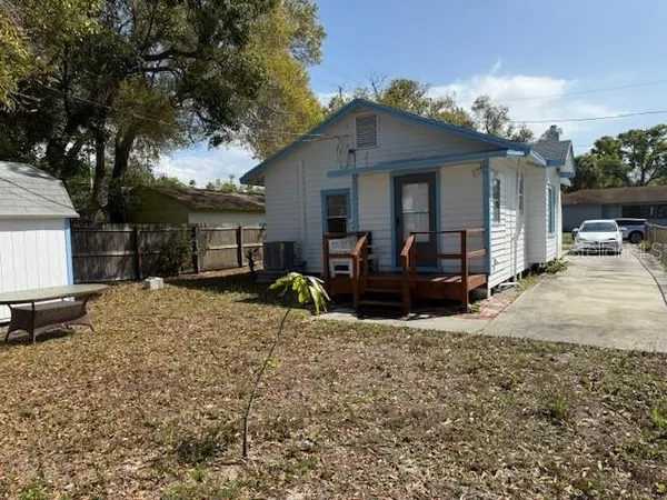a view of a house with a patio
