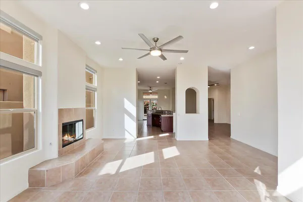 a view of a livingroom with a fireplace