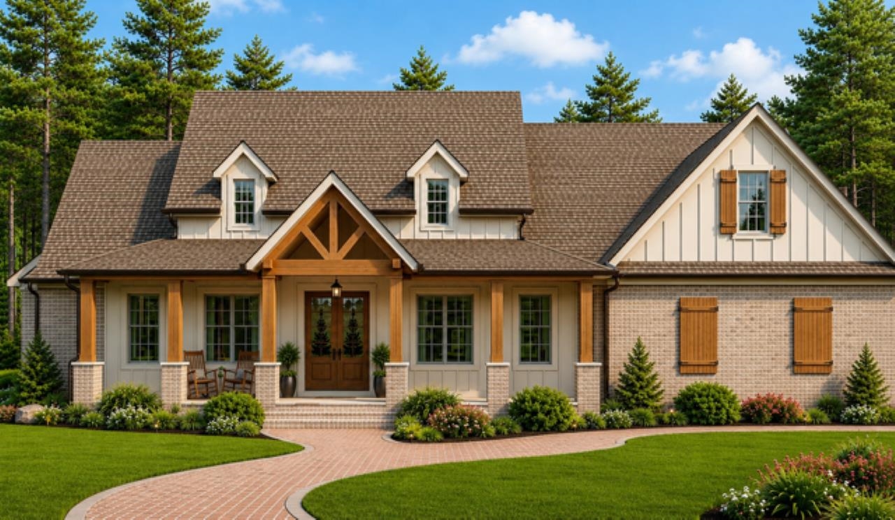 33 Leta Loop Brighton, TN 38011 - Photo 1 of 3 This is a 2D rendering of the proposed front elevation