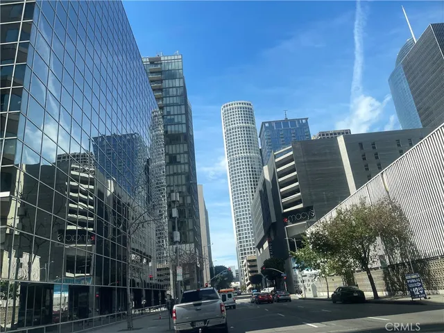 a front view of a building with street view