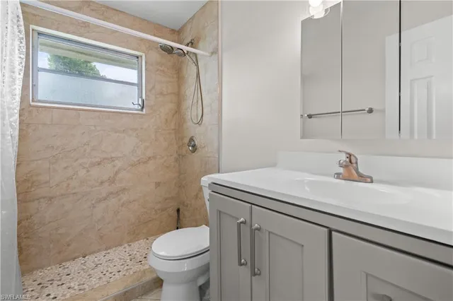 a bathroom with a sink toilet and vanity