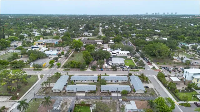 an aerial view of a city with lots of residential buildings