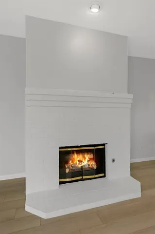 a view of a fireplace