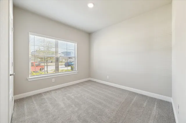 an empty room with a window