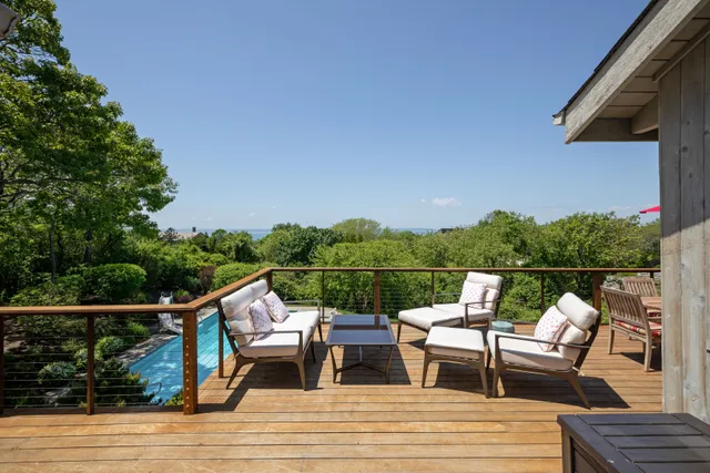 a terrace view with sitting space and garden view
