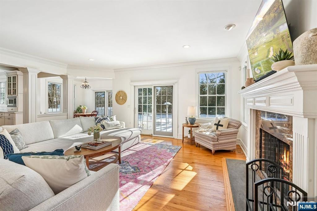 9 Mt Vernon Road Montclair, NJ 07043 - Photo 17 of 46 a living room with furniture and a fireplace