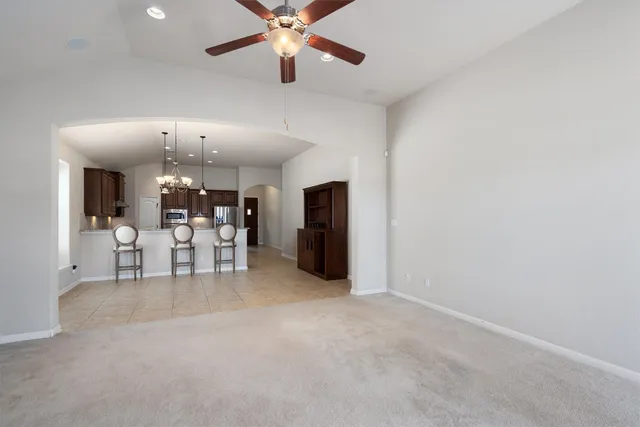 a view of a livingroom with a flat screen tv