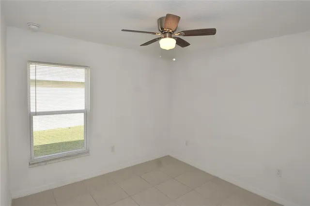 an empty room with a window