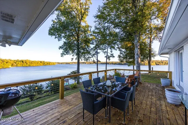 a view of lake with trees