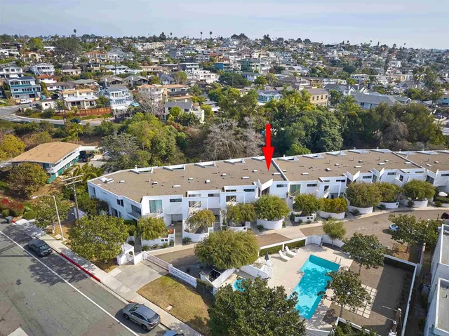 an aerial view of a city