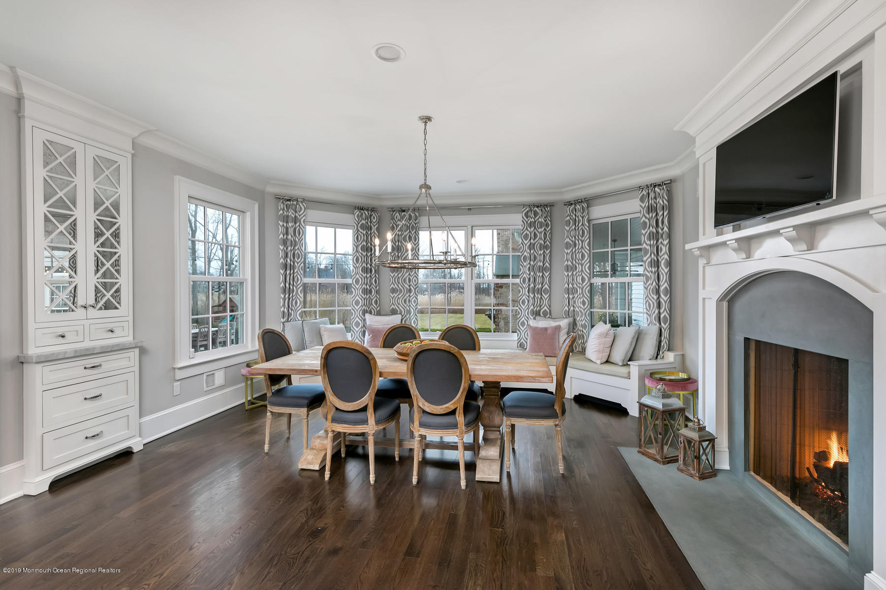 53 Shrewsbury Drive Rumson, NJ 07760 - Photo 7 of 36 Breakfast Nook with Fireplace