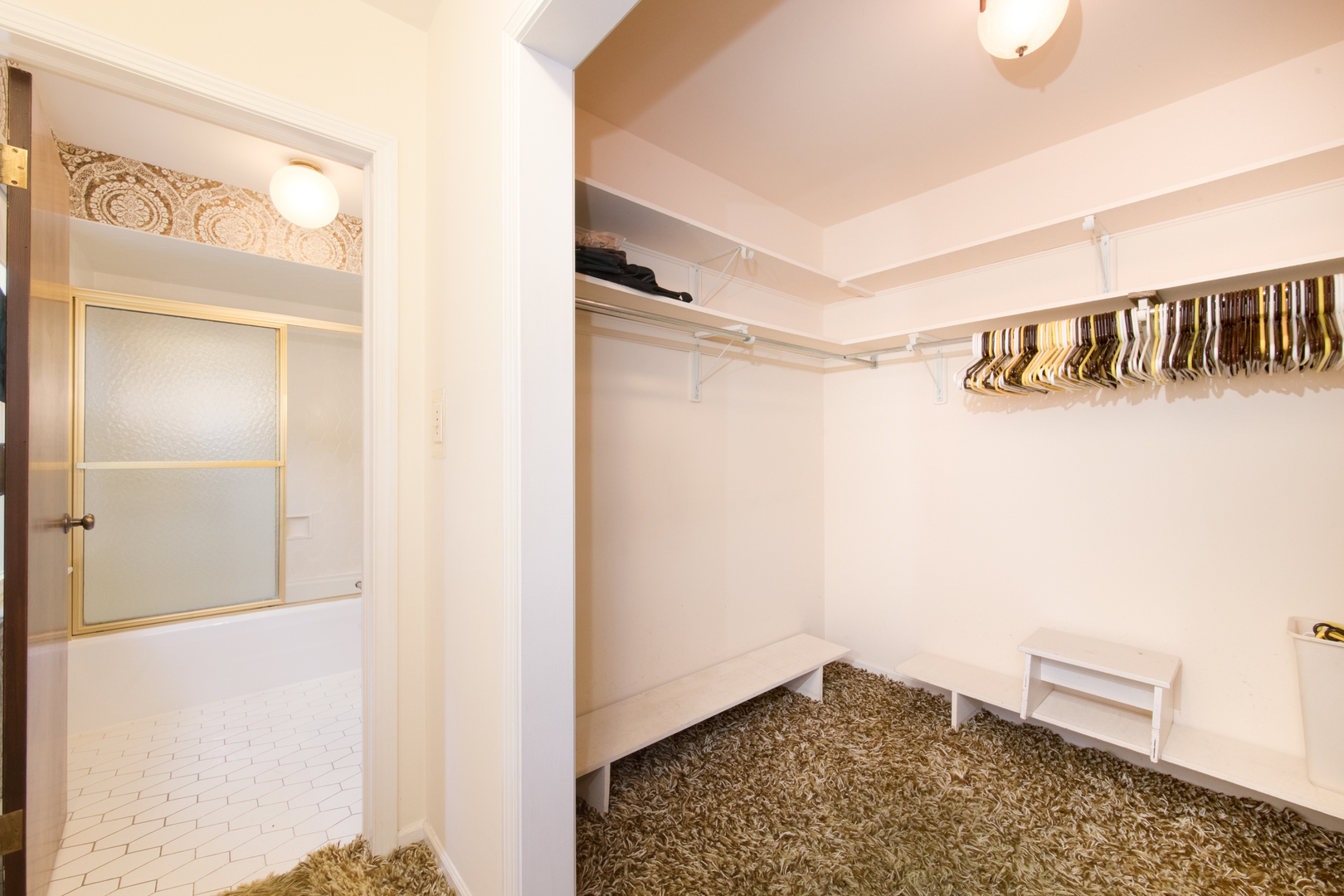 1701 Banbury Road Inverness, IL 60067 - Photo 25 of 33 a view of walk in closet with clothes and shoes