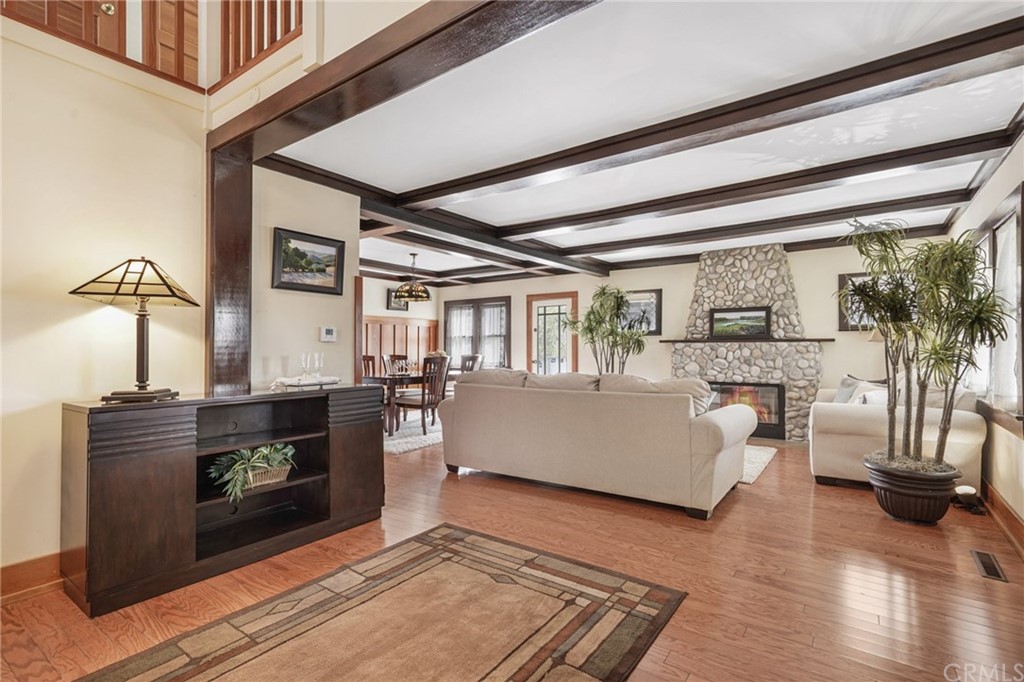 402 Virginia Street El Segundo, CA 90245 - Photo 5 of 22 a living room with furniture and a fireplace