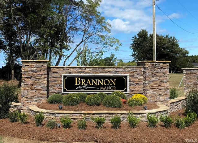 a view of a garden with a slide