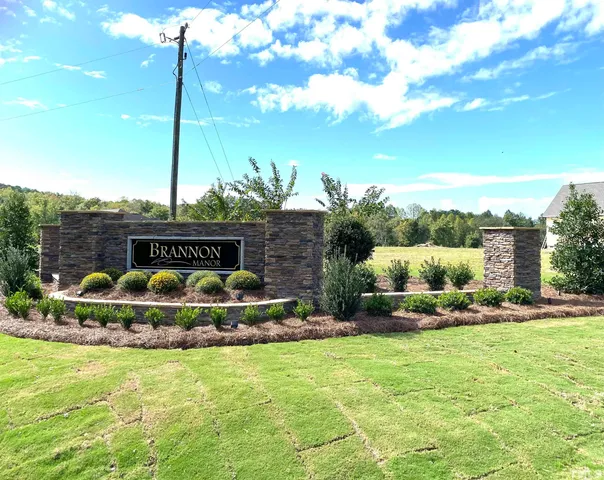 a view of a big yard with potted plants and trees