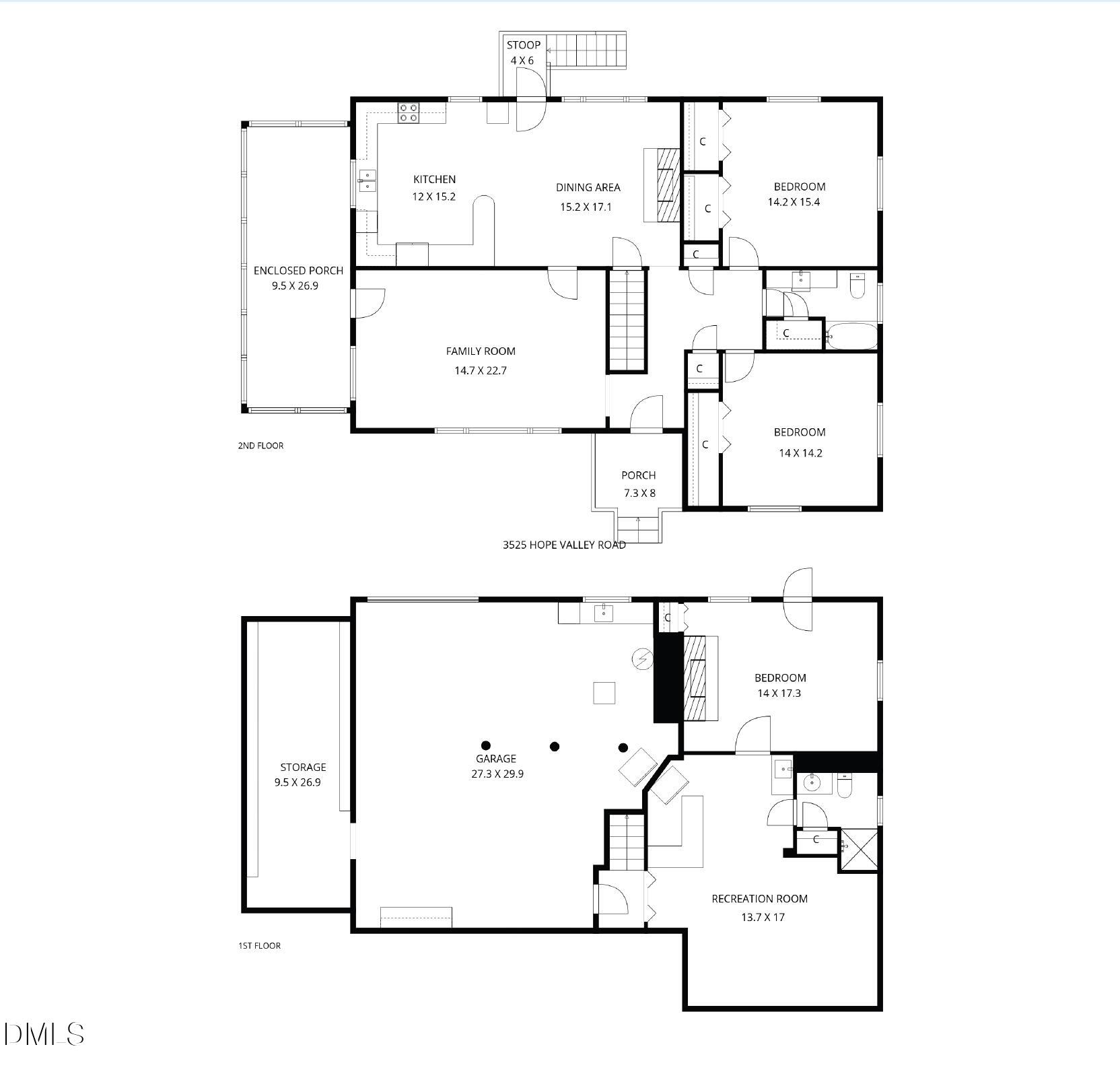 3525 Hope Valley Road Durham, NC 27707 - Photo 38 of 38 Floor Plan