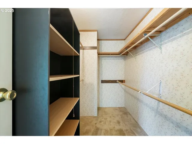 a view of wooden door