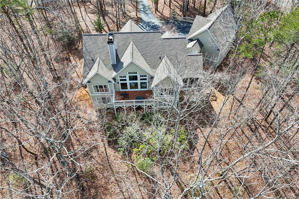 29 Red Trillium Ridge Big Canoe, GA 30143 - Photo 69 of 76 a aerial view of a house with a yard and tree s