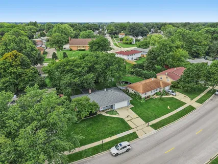 an aerial view of a city
