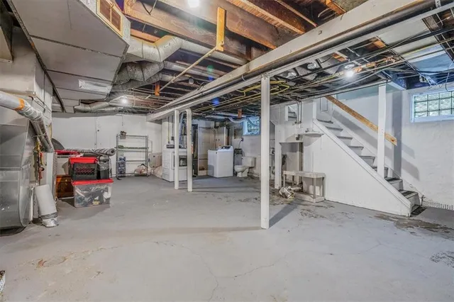 a view of storage and utility room