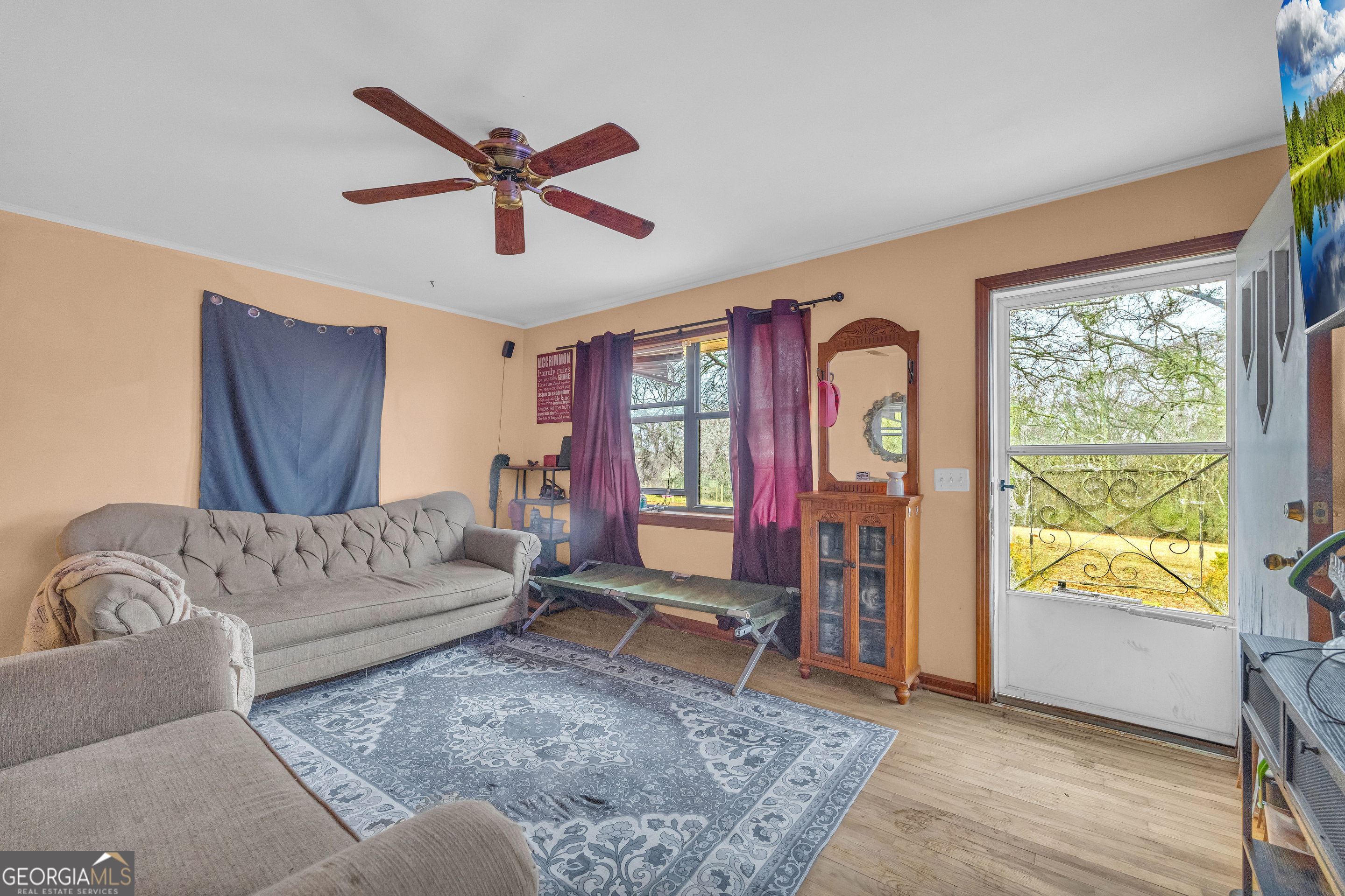 787 Parham Town Road Bowman, GA 30624 - Photo 25 of 49 a living room with furniture and windows