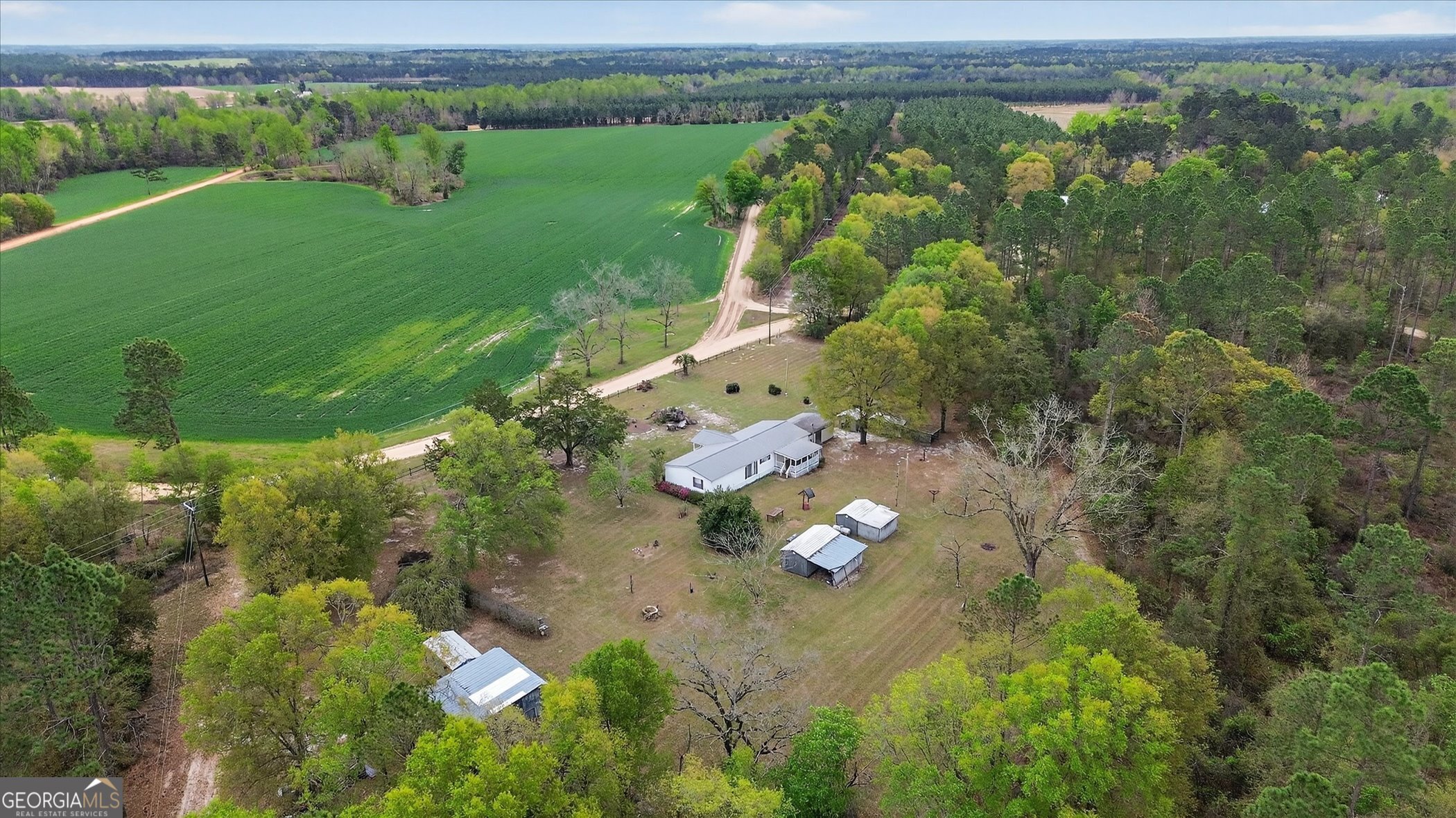 13541 Pine Burr Road Metter, GA 30439 - Photo 43 of 44 an aerial view of a golf course with a yard