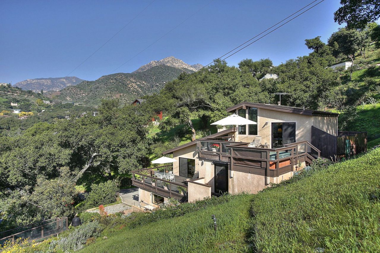 1400 Mission Canyon Road Santa Barbara, CA 93105 - Photo 1 of 15 Outside of Home and Mountains