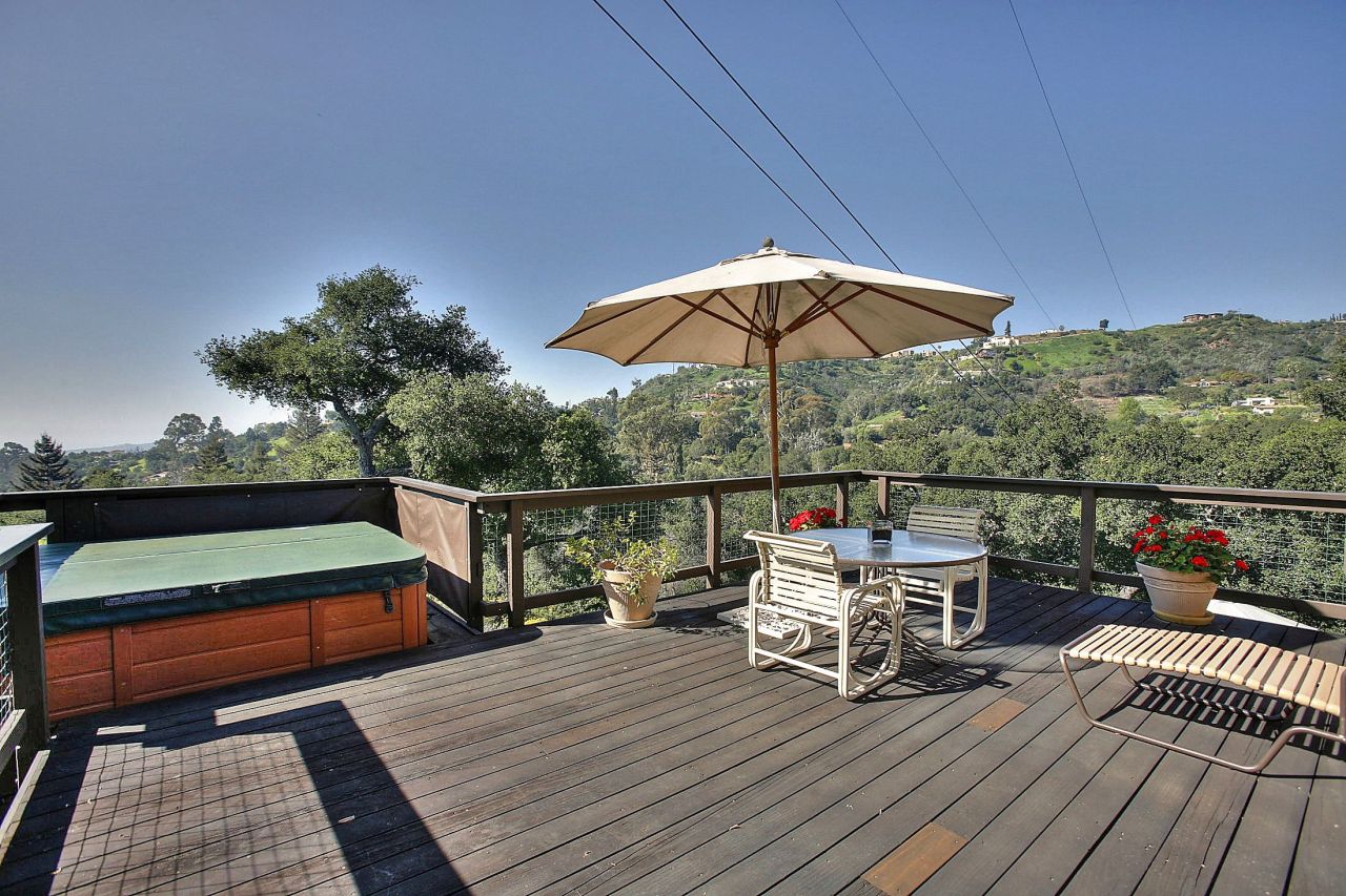 1400 Mission Canyon Road Santa Barbara, CA 93105 - Photo 3 of 15 Upper Deck and Hot Tub