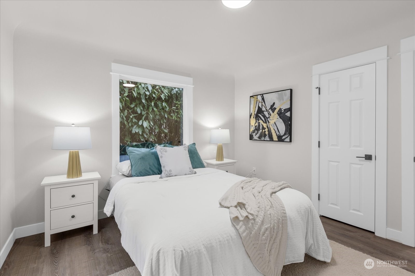 6919 Cady Road Everett, WA 98203 - Photo 20 of 39 a bedroom with a bed and a night stand