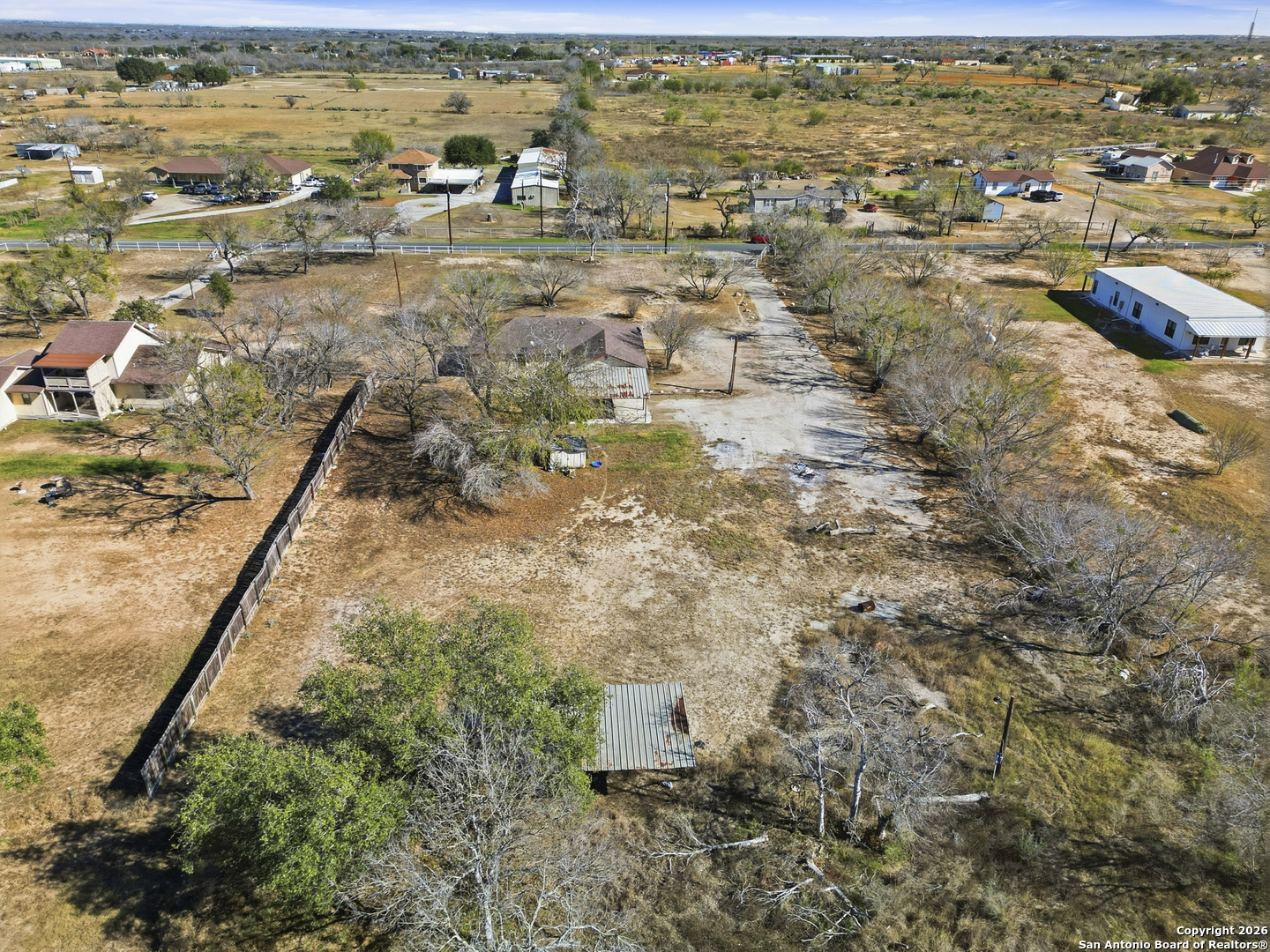 17525 Benton City Road Von Ormy, TX 78073 - Photo 36 of 36 an aerial view of residential houses with outdoor space