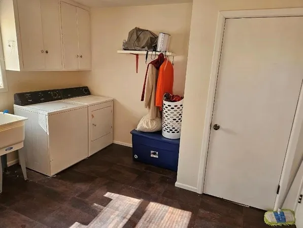 a room with storage and utility