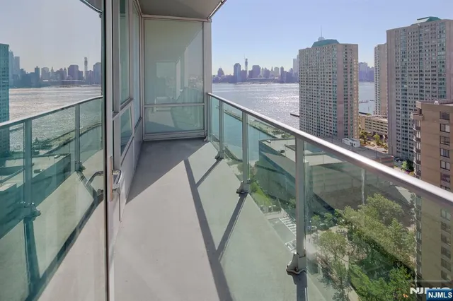 a view of balcony with city view